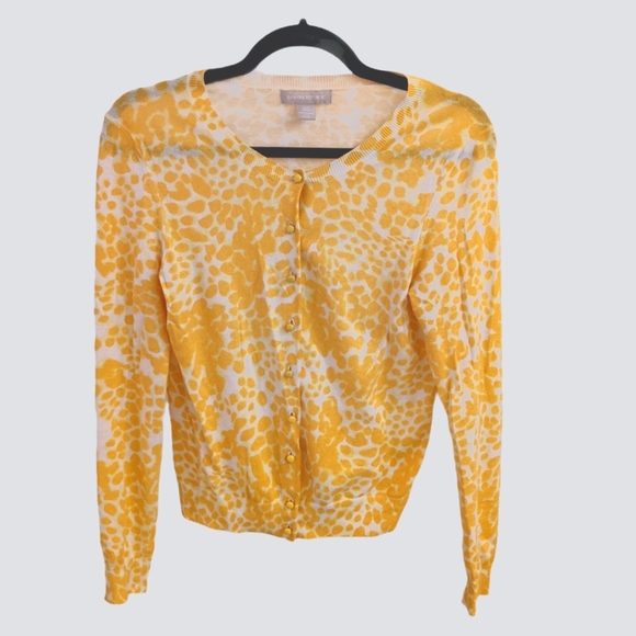 Yellow and cream Banana Republic cardigan - Picture 2 of 6